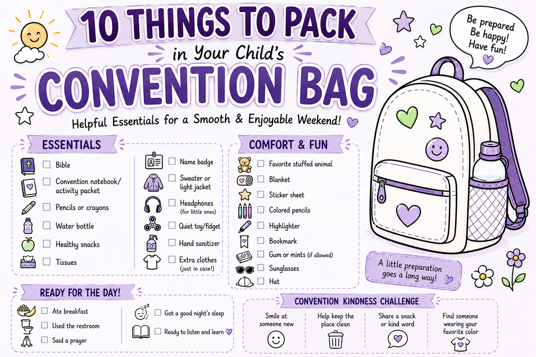 10 Things to Pack in Your Child's Convention Bag | Regional Convention Family Guide