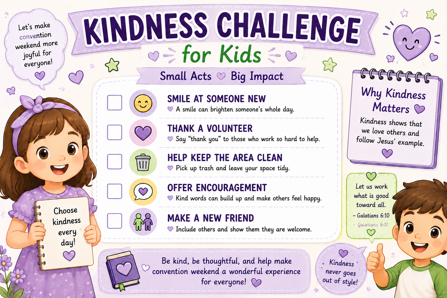 Simple Ways Children Can Show Kindness at the Convention
