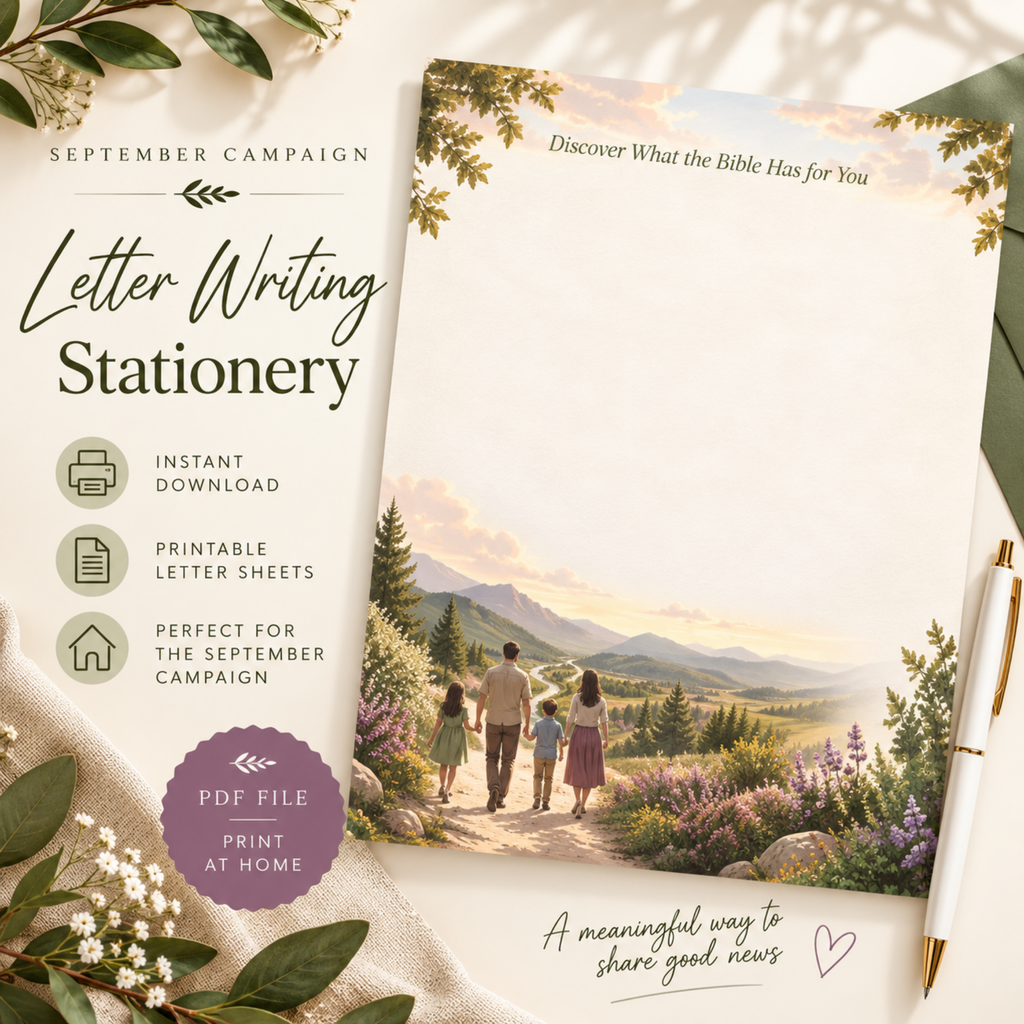 Printable letter-writing stationery for the September campaign.