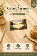 Happy Is the One Trusting in Jehovah printable name tag for the 2026–2027 Circuit Assembly, instant PDF download.