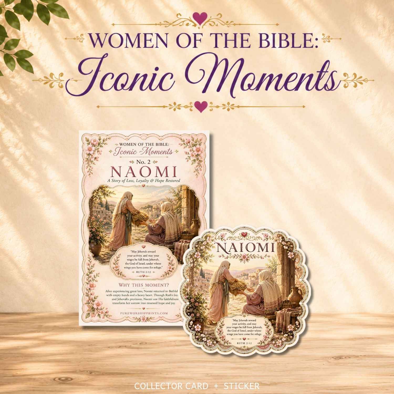 Naomi Sticker No. 2| Iconic Moments: Women of the Bible | Premium Vinyl Sticker & Collector Card