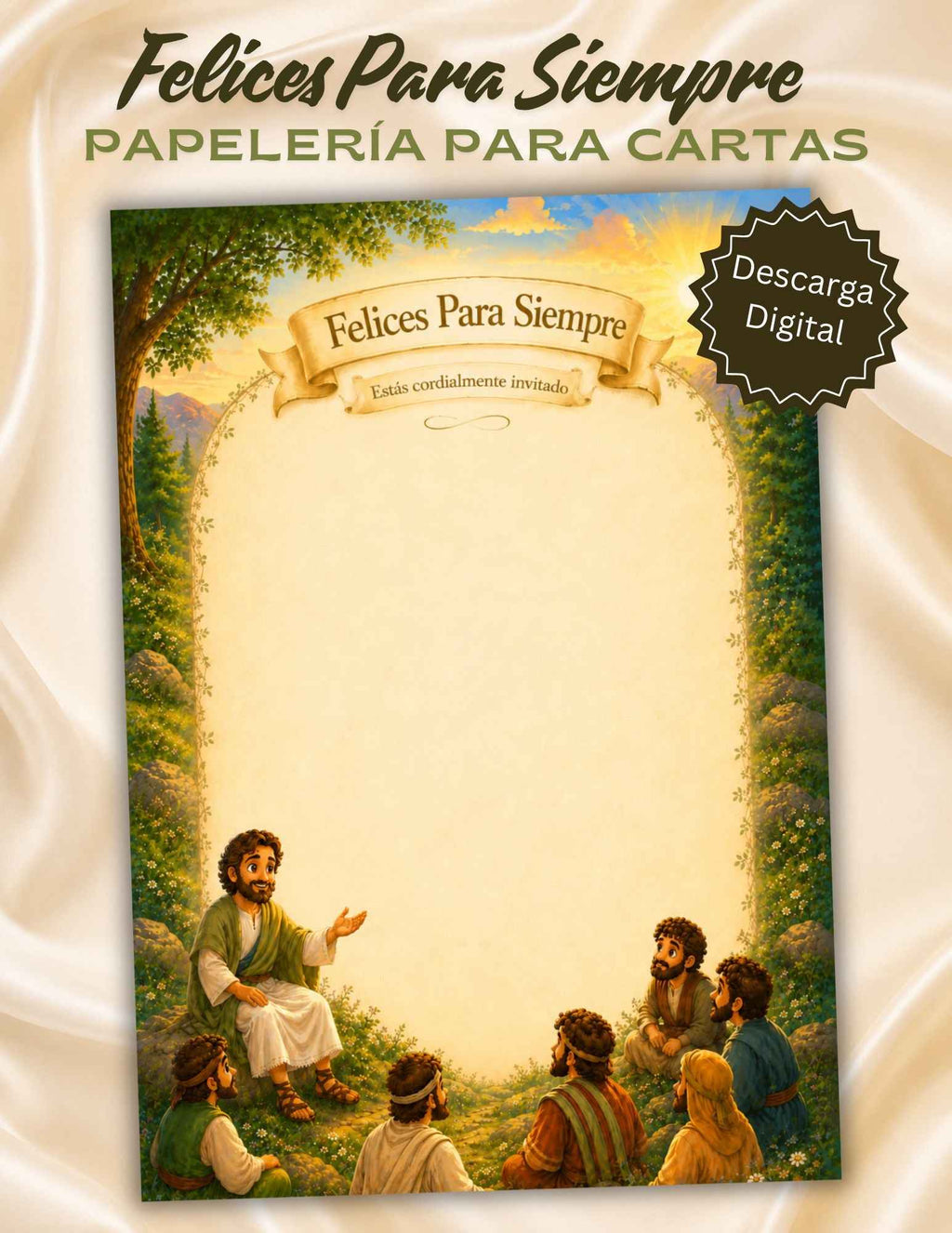 “Felices Para Siempre” Papelería para Cartas | Asamblea Regional JW 2026 | Papel Imprimible para Cartas PDF