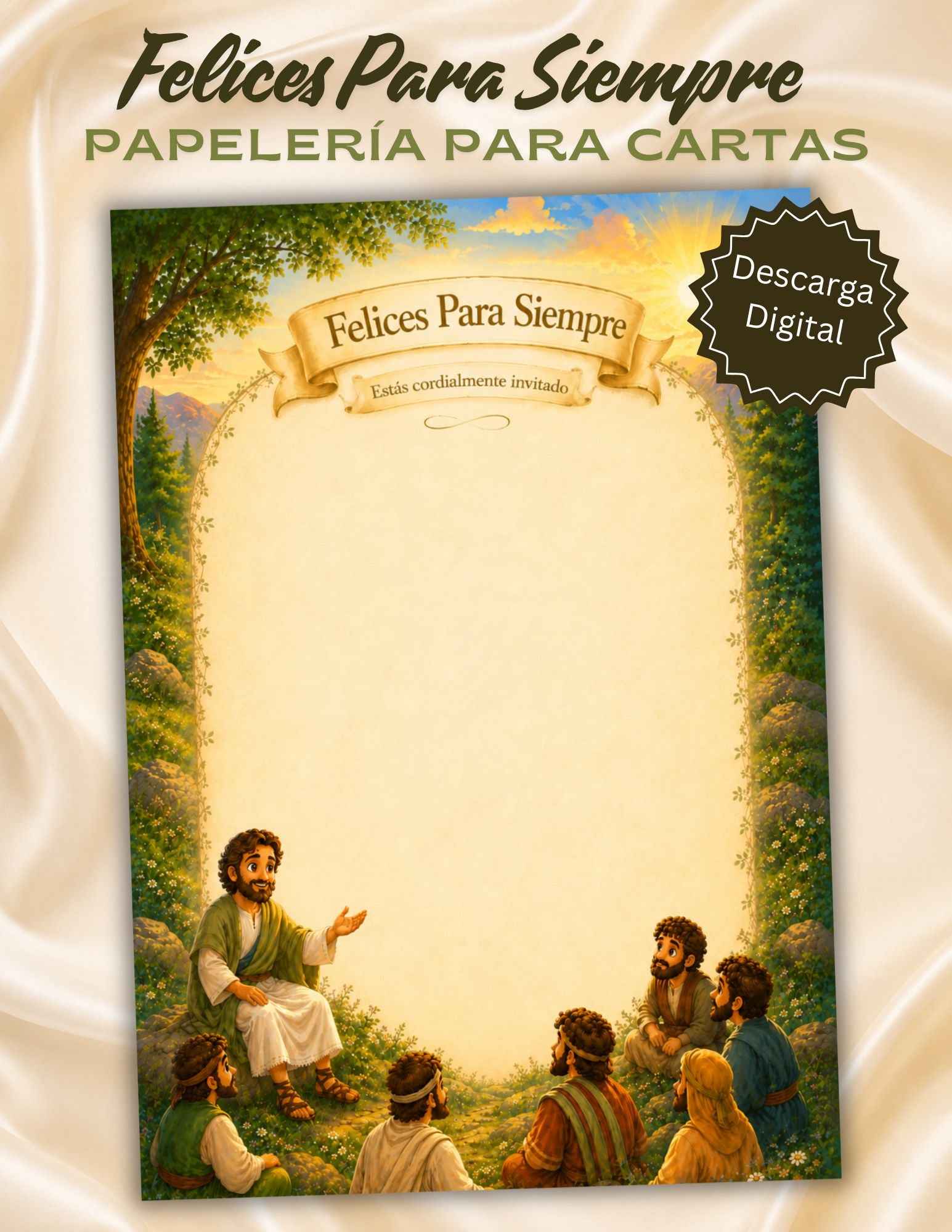 “Felices Para Siempre” Papelería para Cartas | Asamblea Regional JW 2026 | Papel Imprimible para Cartas PDF