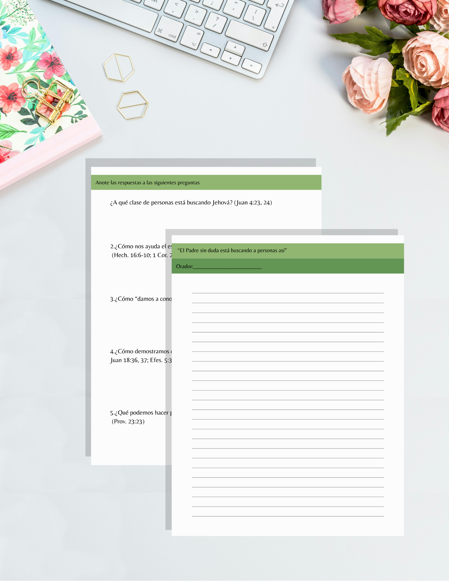 Cuaderno imprimible Asamblea de Circuito 2025–2026 con tema “Tienen que adorarlo con espíritu y con verdad”, PDF digital para tomar notas, registrar asistencia y reflexiones personales, ideal para siervos de Jehová y familias. página de preguntas y página de cuaderno.