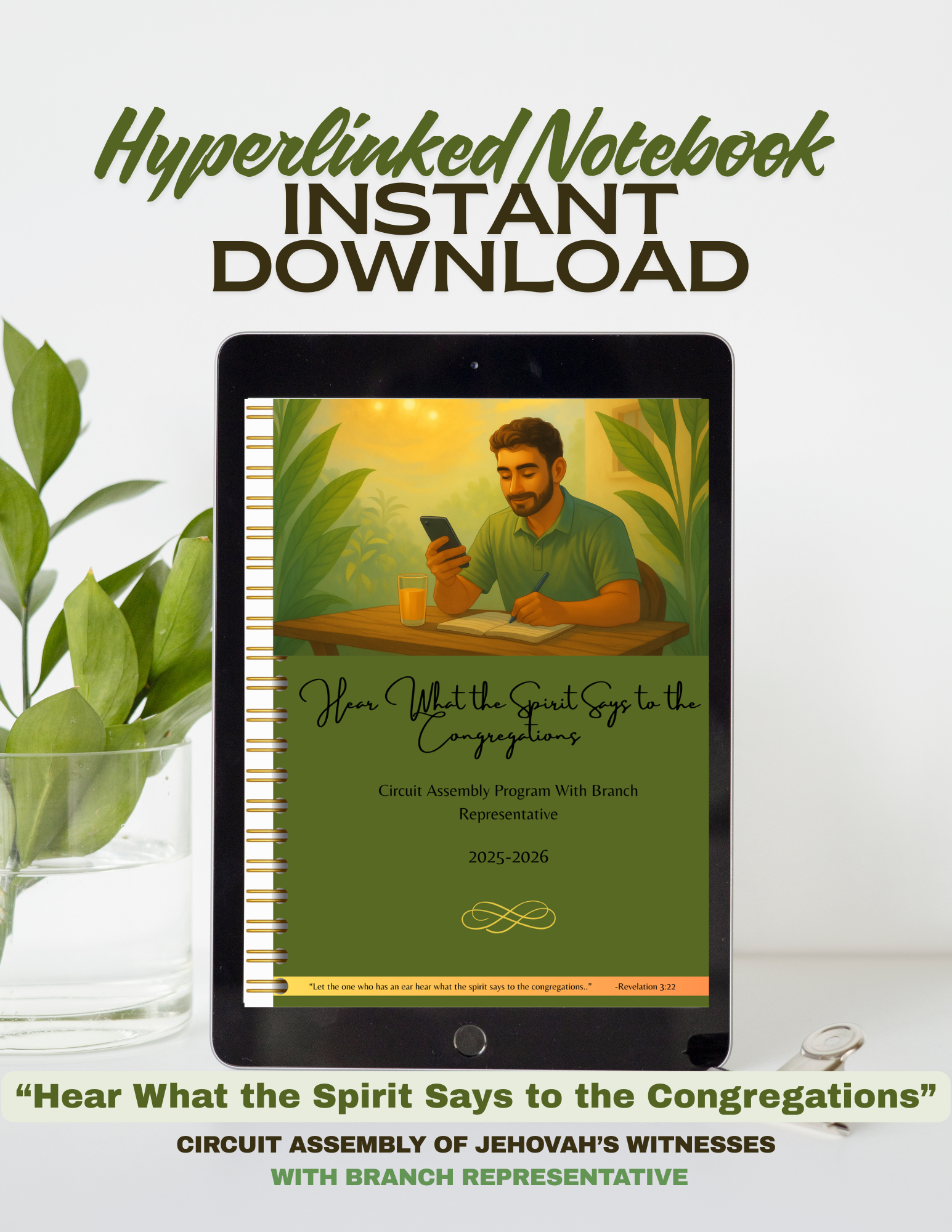 Hear What the Spirit Says to the Congregations – Hyperlinked PDF Notebook |2025- 2026 Circuit Assembly With Branch Representative | Program Journal questions page