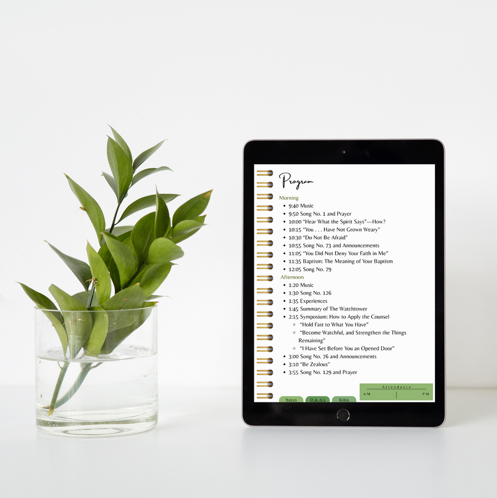 Hear What the Spirit Says to the Congregations – Hyperlinked PDF Notebook |2025- 2026 Circuit Assembly With Branch Representative | Program Journal