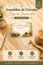Haz de Jehová Tu Mayor Alegría | Solapas Imprimibles para Asamblea de Circuito 2026–2027 (PDF Digital)