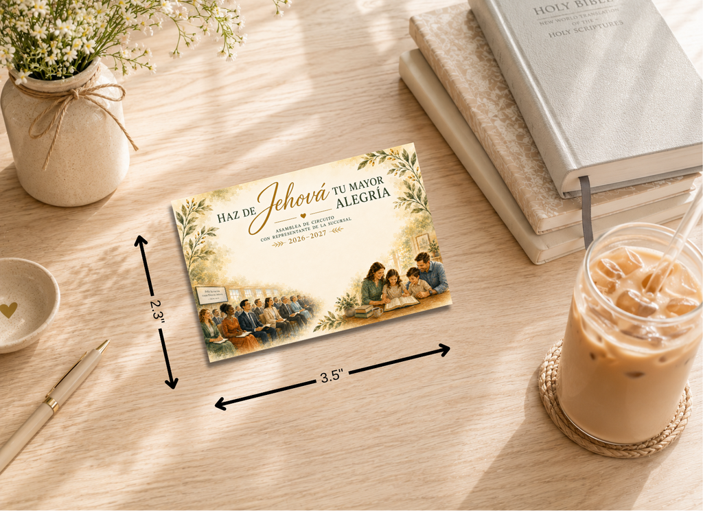 Haz de Jehová Tu Mayor Alegría | Solapas Imprimibles para Asamblea de Circuito 2026–2027 (PDF Digital)