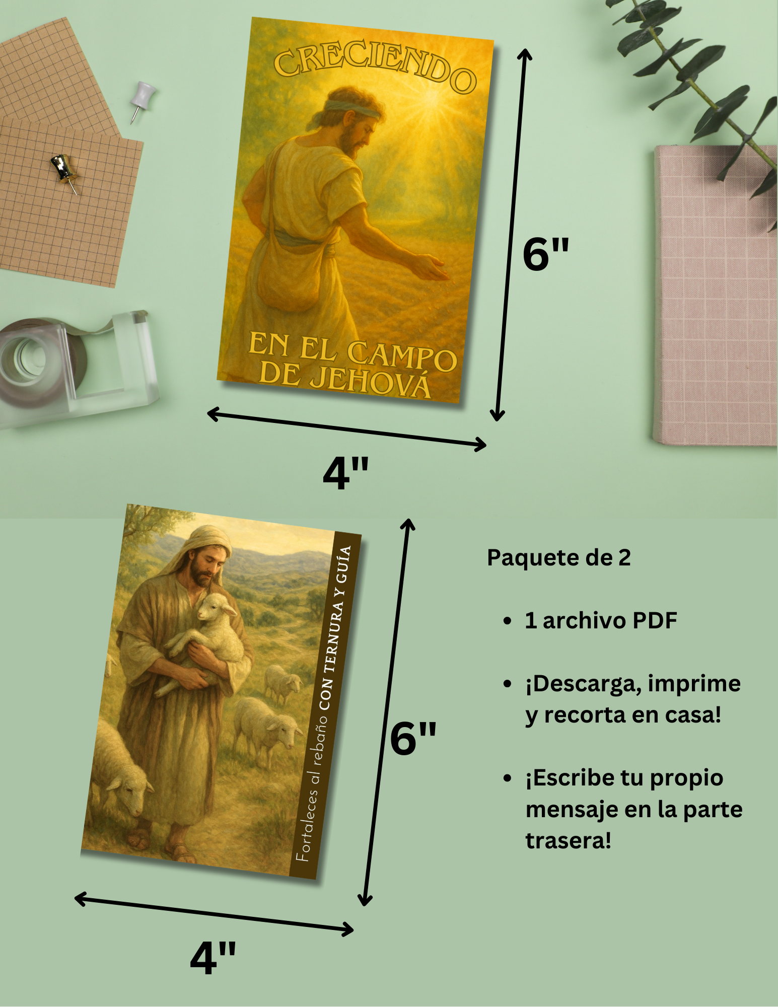 Tarjetas para siervo de circuito medidas 4x6, regalos para jw, regalos para siervos de circuito, jw gifts,