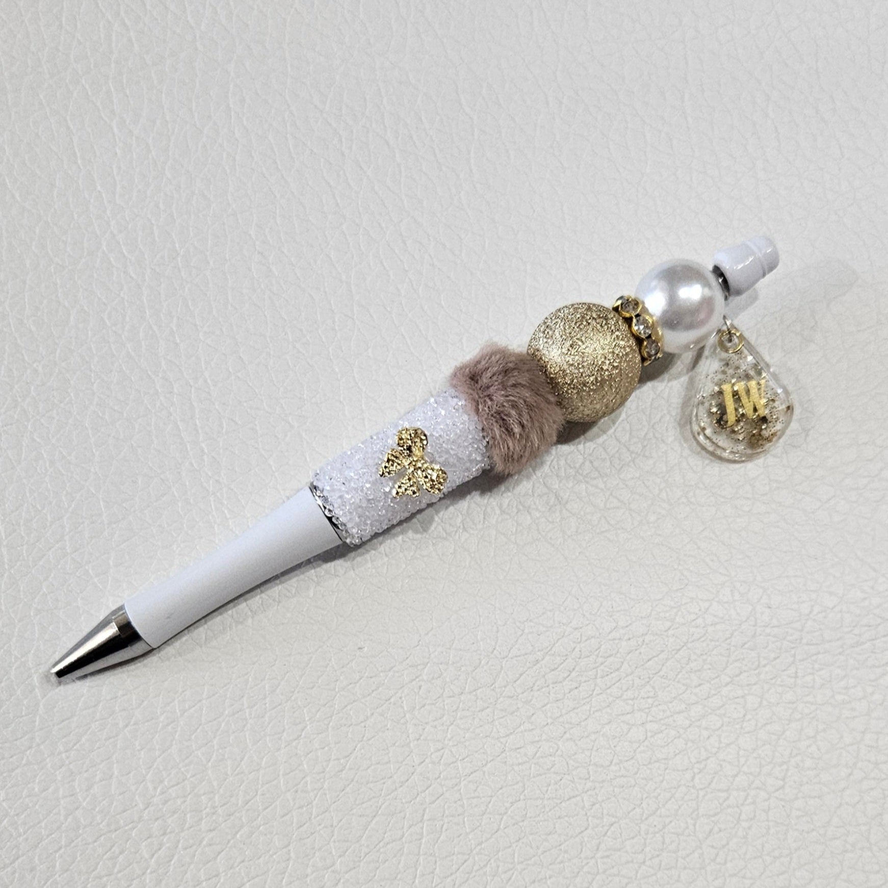 JW gift, White sugar pen with JW charm, gift for jehovah's witnesses, regalo para testigos