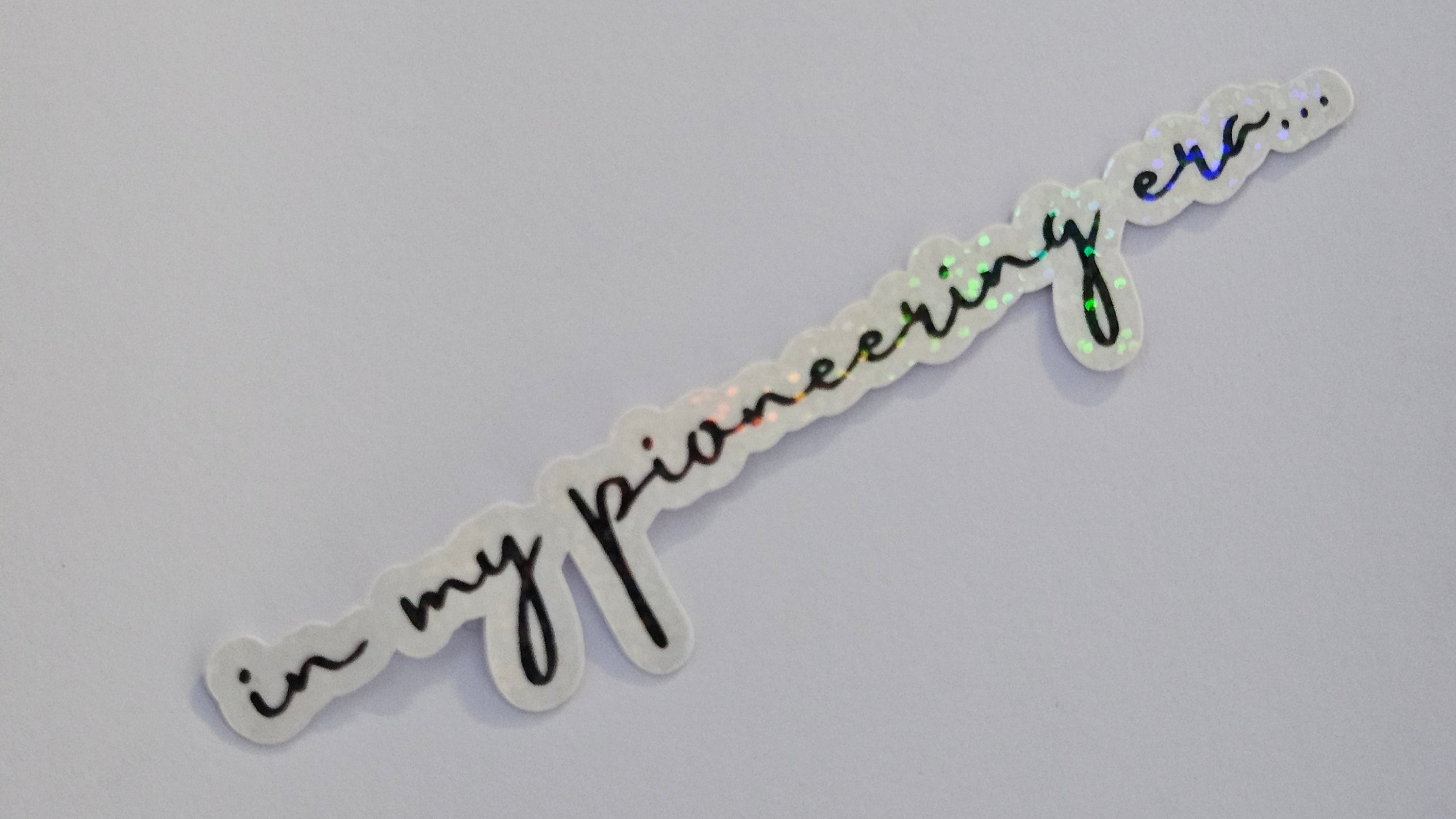 die cut holographic sticker