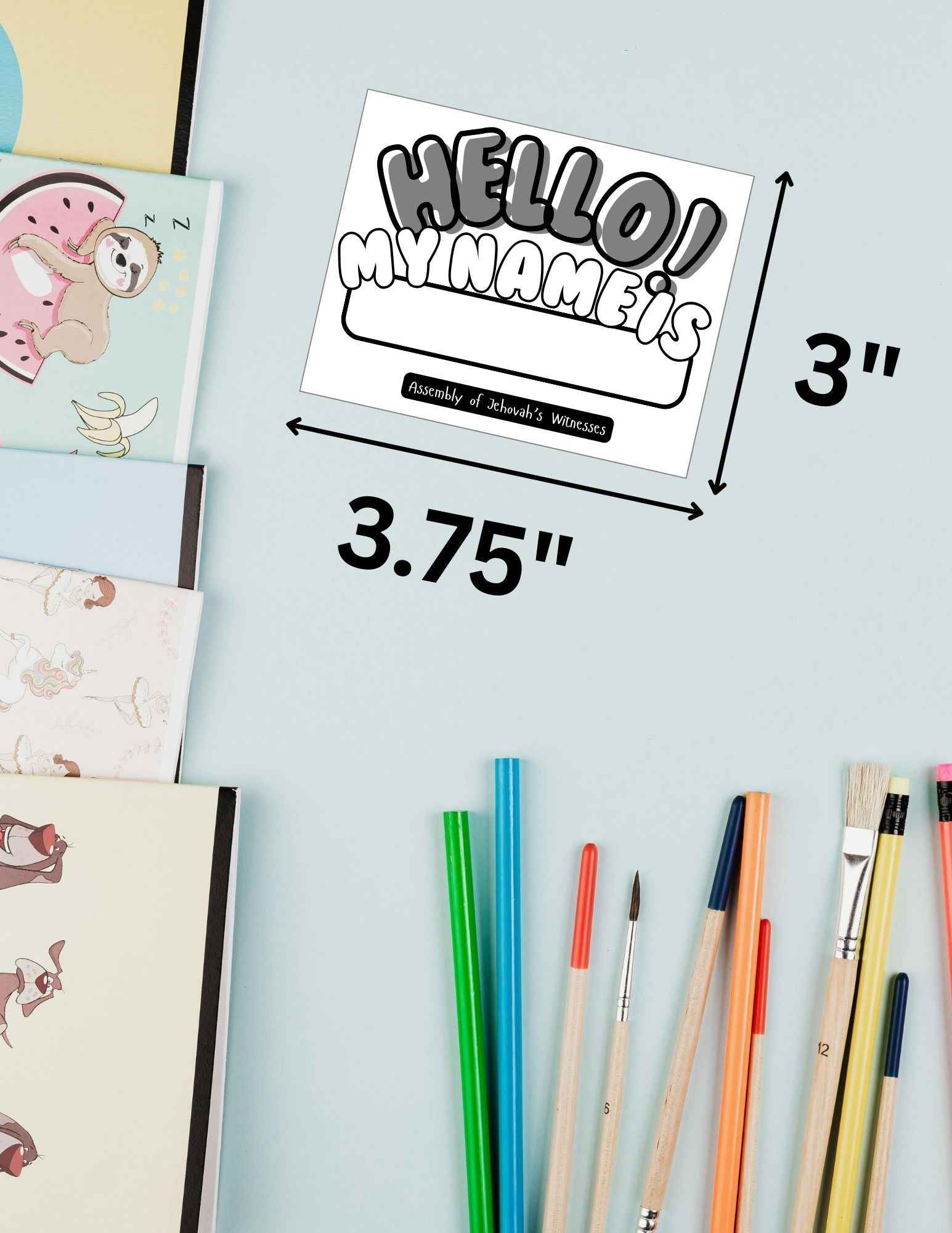 February Freebie: XL Kids Assembly Name Tags (English + Spanish Included!) PDF