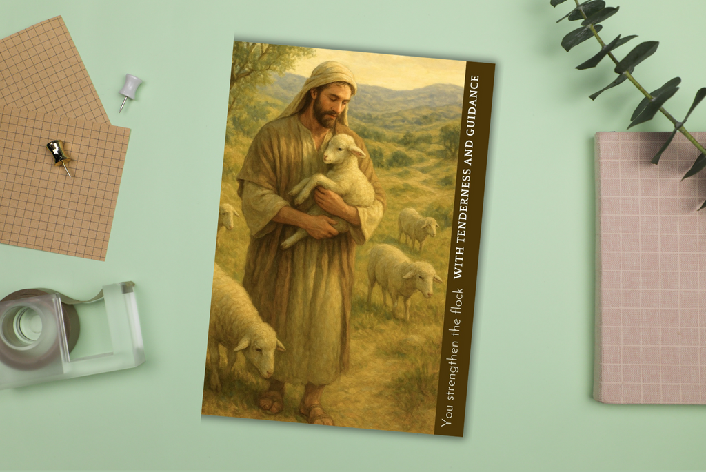 Set of 2 printable Circuit Overseer thank-you cards in warm pastoral style, high-resolution PDF for Jehovah’s Witness ministry, appreciation gift,you strengthen the flock with tenderness and guidance 